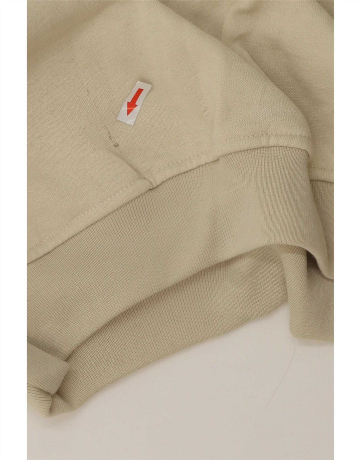 Vintage Polo-hals sweatshirt til mænd Medium Beige Bomuld