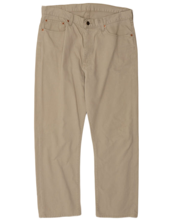 Levi's Herre 505 Straight Casual Bukser W36 L28 Beige Bomuld