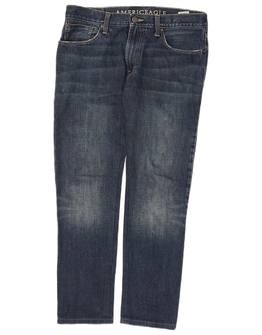 AMERICAN EAGLE Straight jeans til mænd W33 L32 Marineblå bomuld
