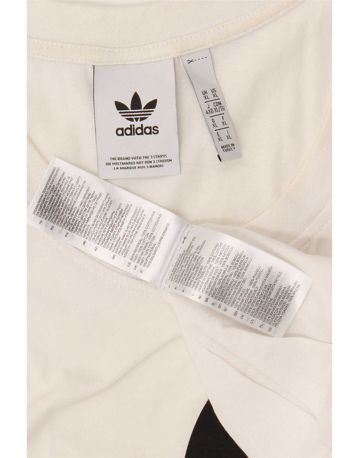 Adidas Herre Grafisk Vest Top XL Hvid Bomuld