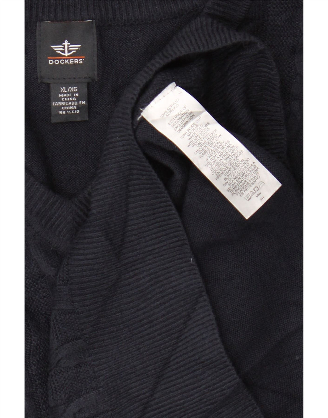 Dockers Herrevest Tank Top XL Marineblå Akryl