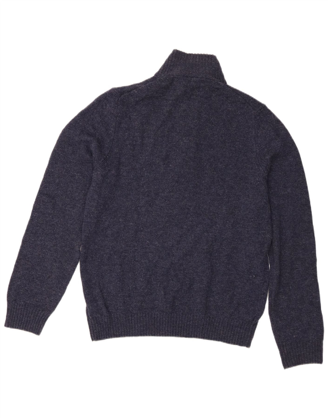 Marks & Spencer Herre sweater med lynlåshals mellem marineblå lammeuld