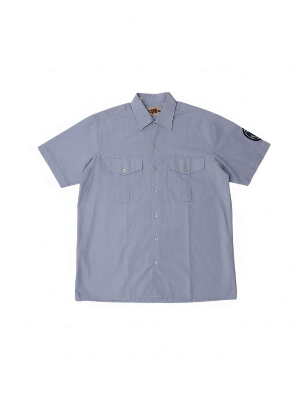 IMPERIAL Mens Short Sleeve Shirt Size 41/42 Large Blue Cotton