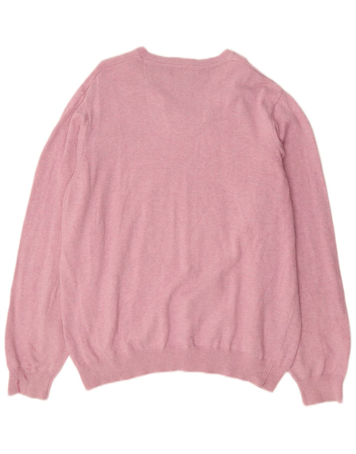 Marks & Spencer Herre V-hals sweater XL Pink Bomuld