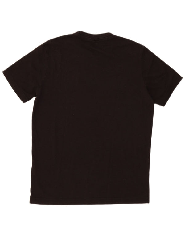 Champion Herre Grafisk T-Shirt Top Medium Sort Bomuld
