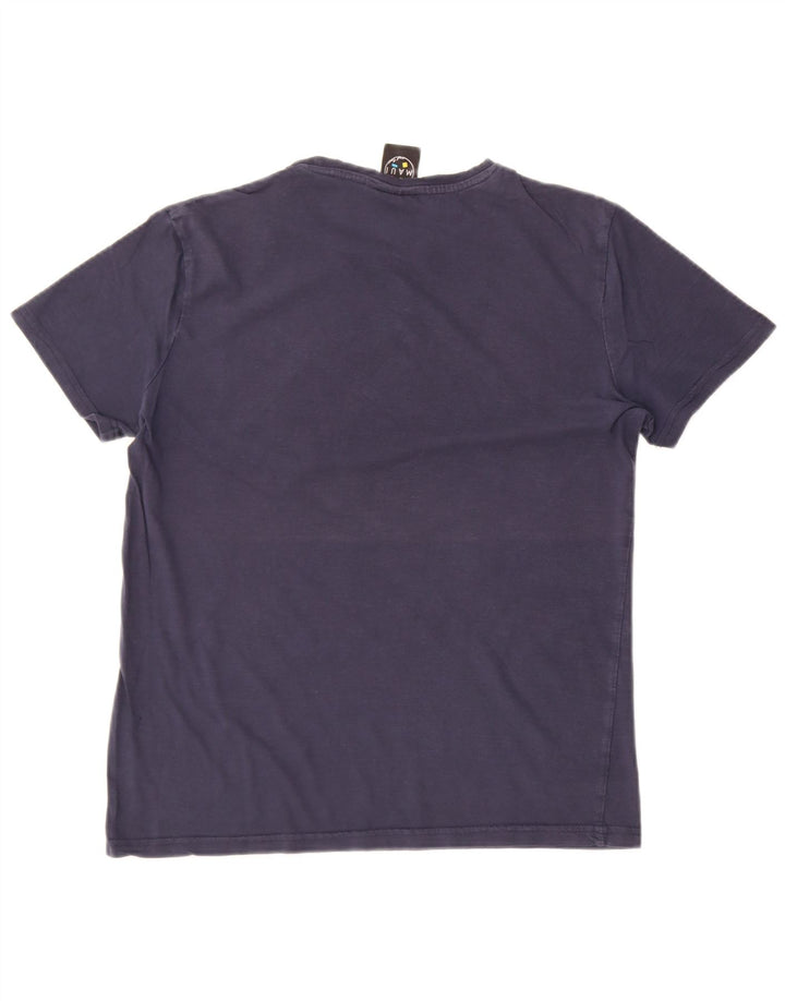 Maui and Sons Herre grafisk T-shirt Top Medium Navy Blue