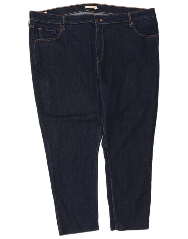 Levi's Womens 721 High Rise Crop Skinny Jeans US 24 4XL W42 L24 Marineblå
