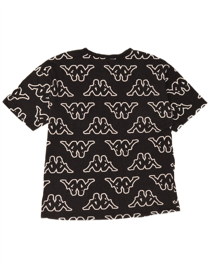 Kappa Herre Tezenis Grafisk T-Shirt Top Lille Sort Bomuld
