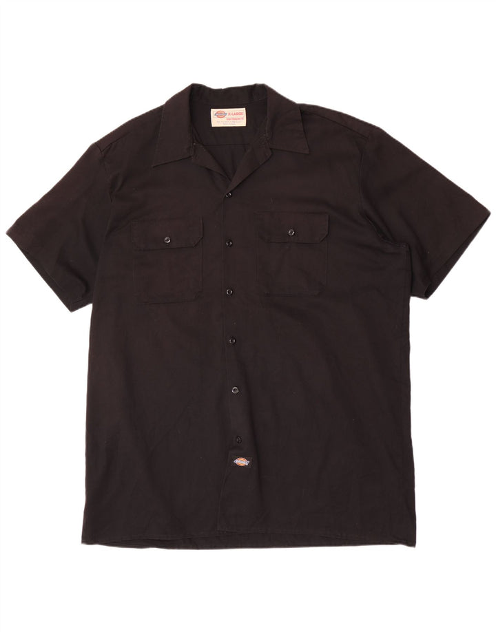 Dickies Kortærmet Herreskjorte XL Sort Polyester