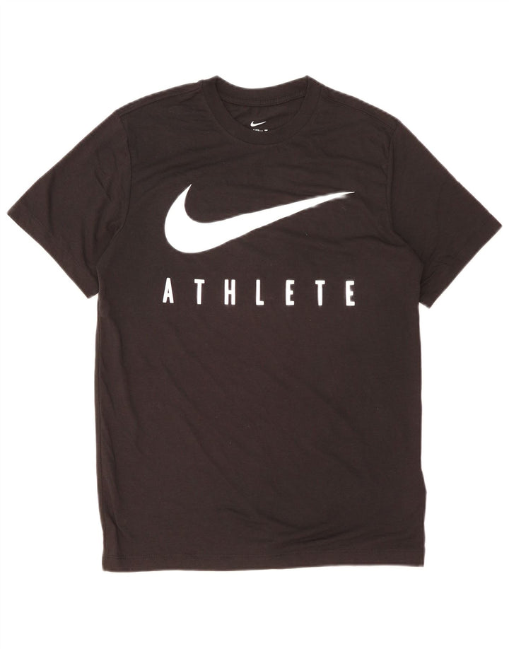 NIKE Herre Dri Fit grafisk T-shirt Top Lille sort polyester