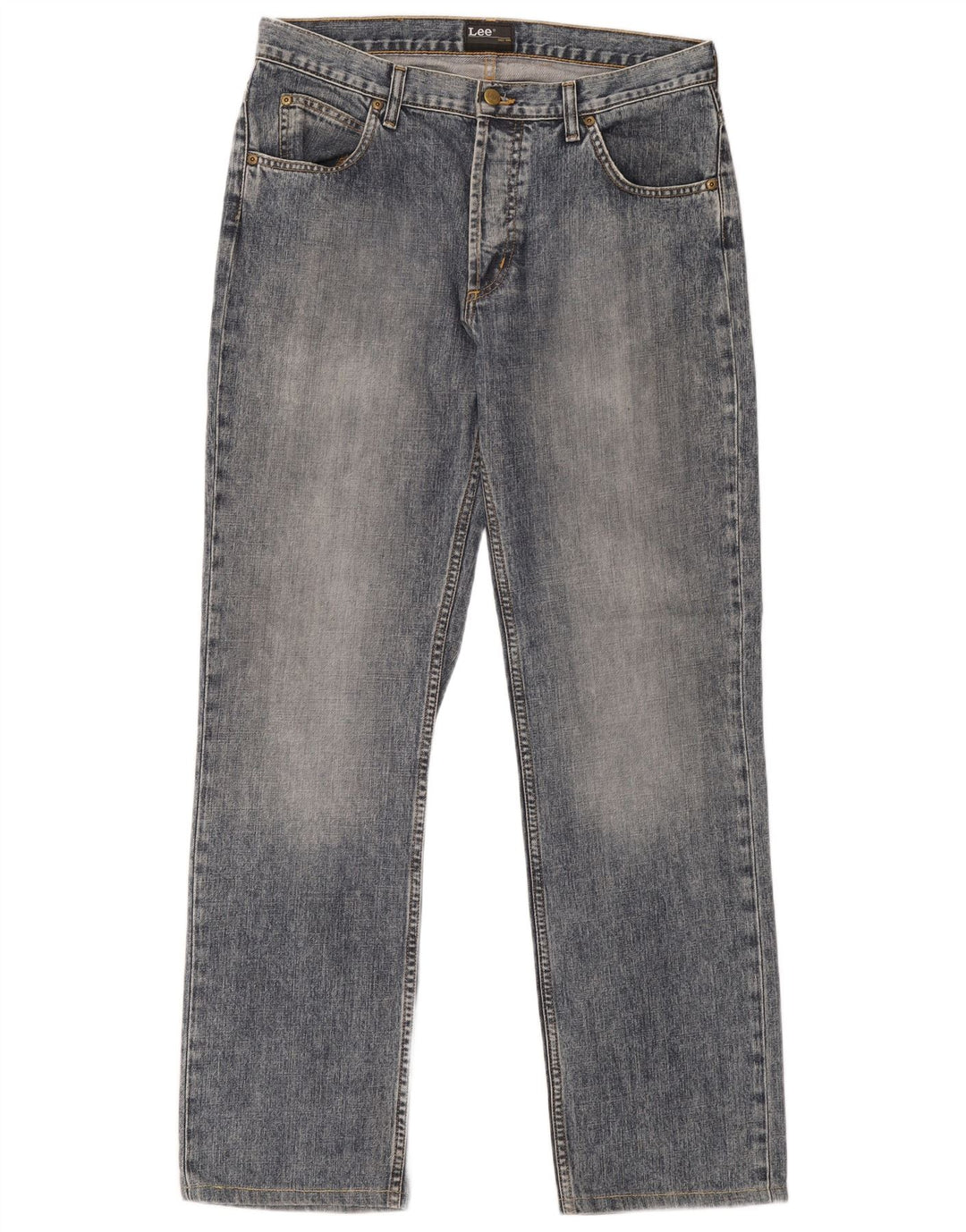 Lee Straight Jeans til mænd W34 L34 blå bomuld