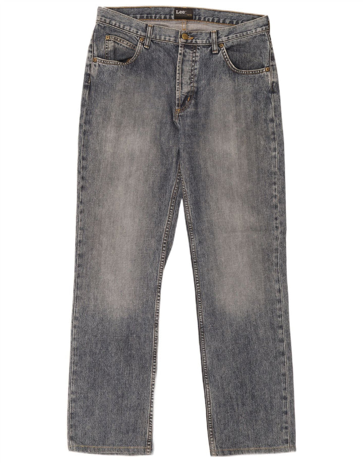 Lee Straight Jeans til mænd W34 L34 blå bomuld