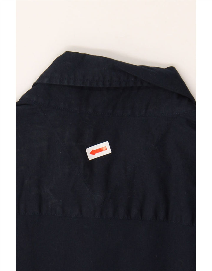 TOMMY HILFIGER Mens Slim Fit Shirt Small Navy Blue Cotton