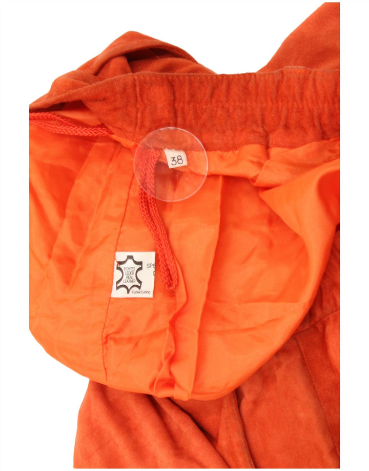 Vintage kvinders højtaljede fritidsshorts EU 38 Medium W26 orange læder