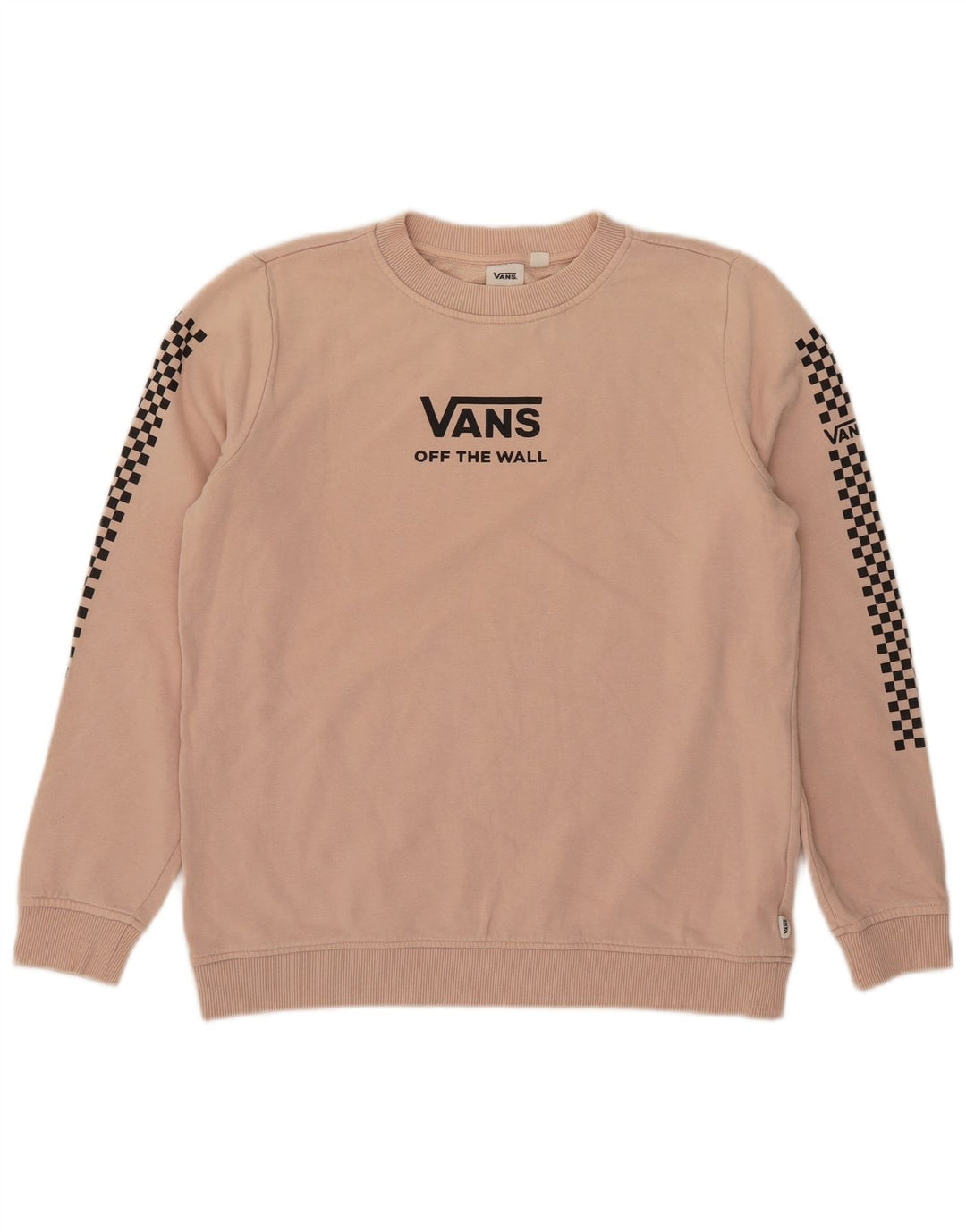 Vans Dame Grafisk Oversized Sweatshirt Jumper UK 10 Small Pink