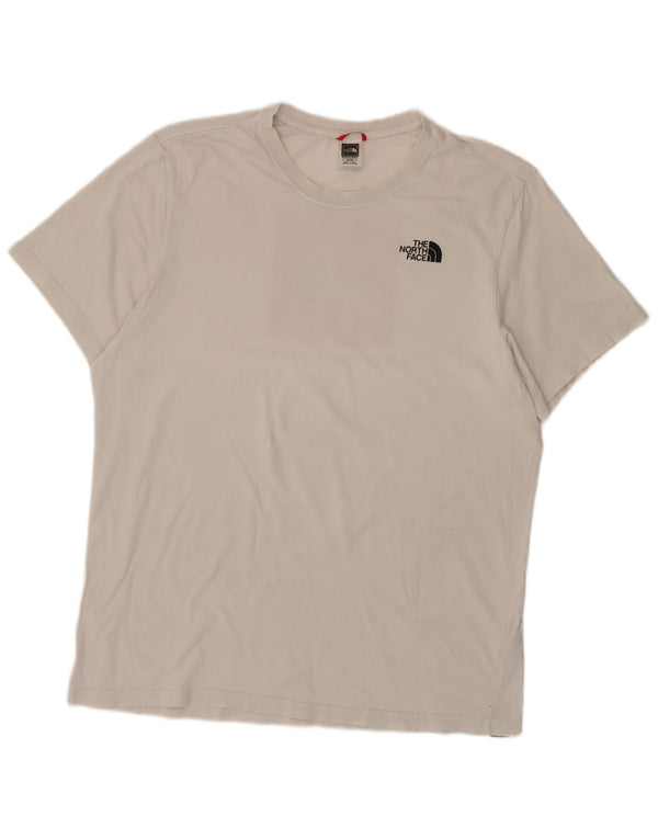 THE NORTH FACE Herre grafisk T-shirt Top XL Off White Bomuld