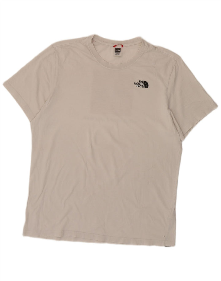 THE NORTH FACE Herre grafisk T-shirt Top XL Off White Bomuld