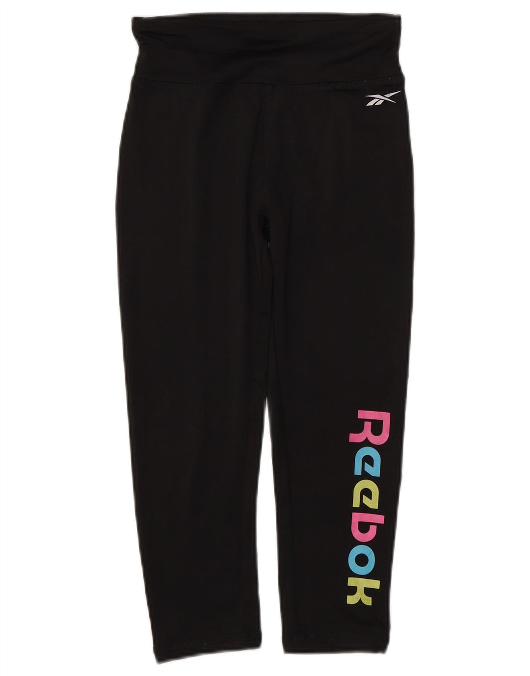 Reebok Girls Capri Grafiske Leggings 10-11 år Sort Polyester