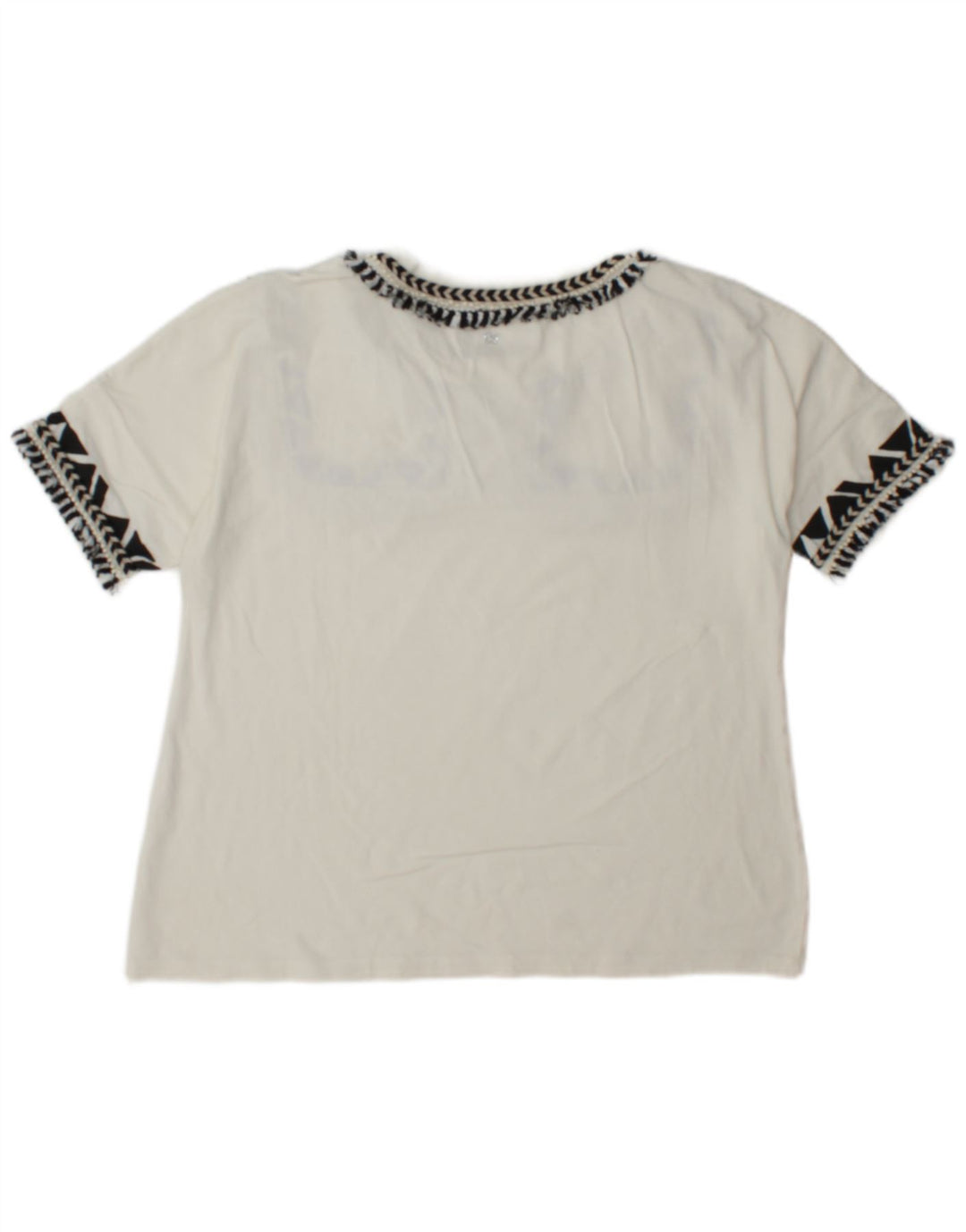 Max Mara Dame T-Shirt Top UK 12 Medium White