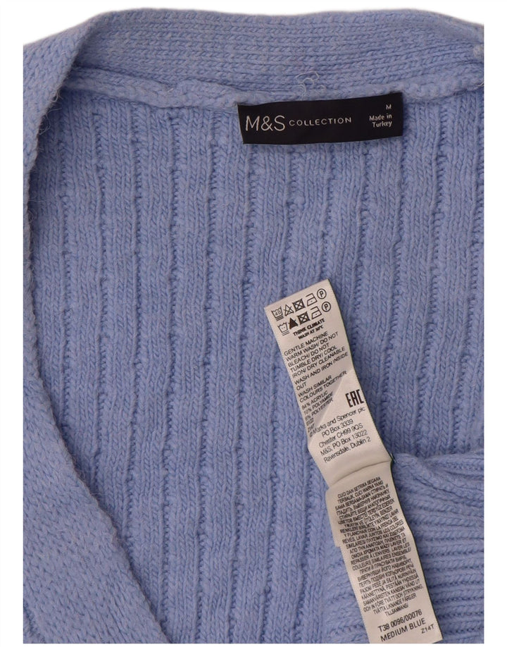 Marks & Spencer Womens Crop Oversized cardigantrøje UK 14 Medium Blue