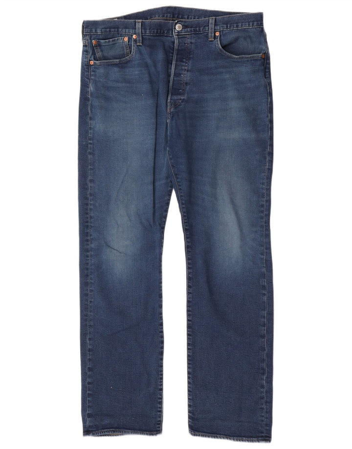 Levi's Herre 501 lige jeans W36 L32 blå bomuld