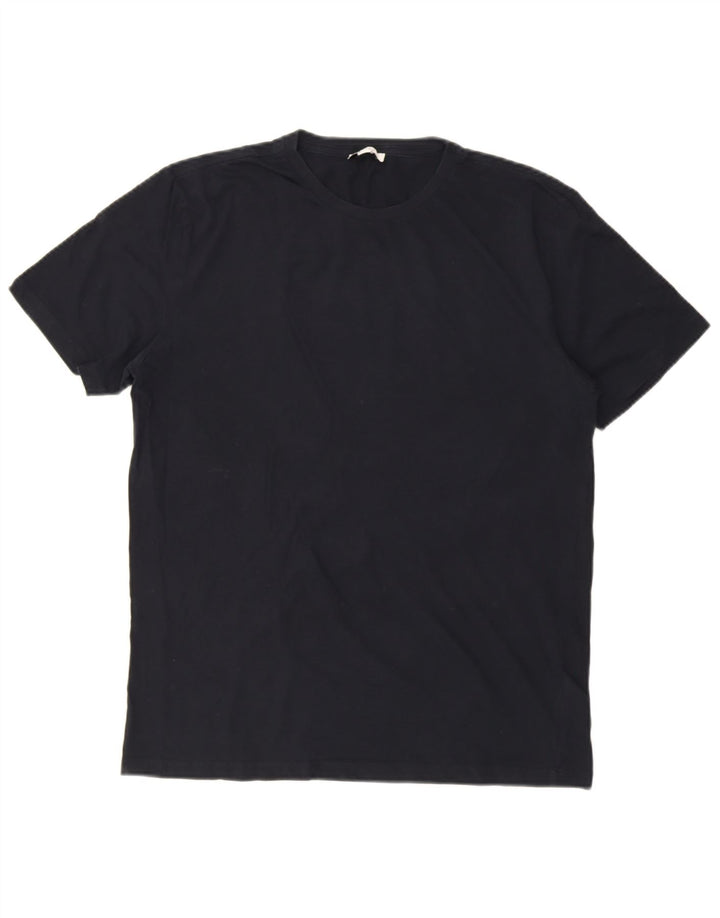 Reiss Herre T-Shirt Top Stor Marineblå Bomuld