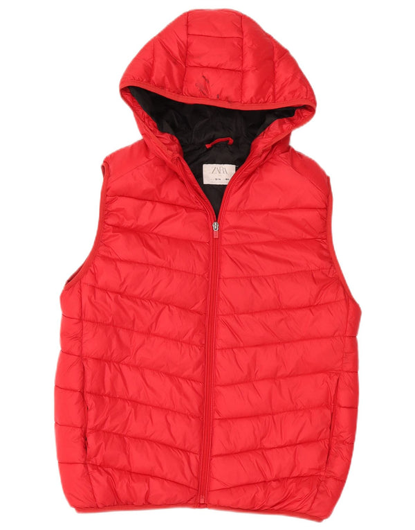 Zara Boys, polstret hættetrøje 13-14 år rød nylon