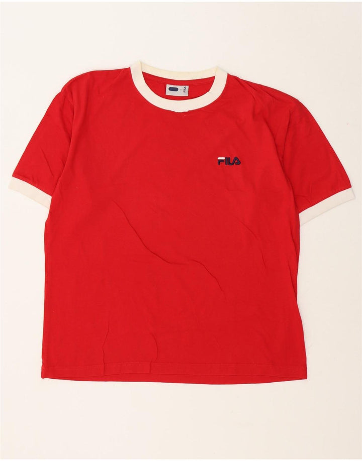 Fila Herre T-Shirt Top Lille Rød