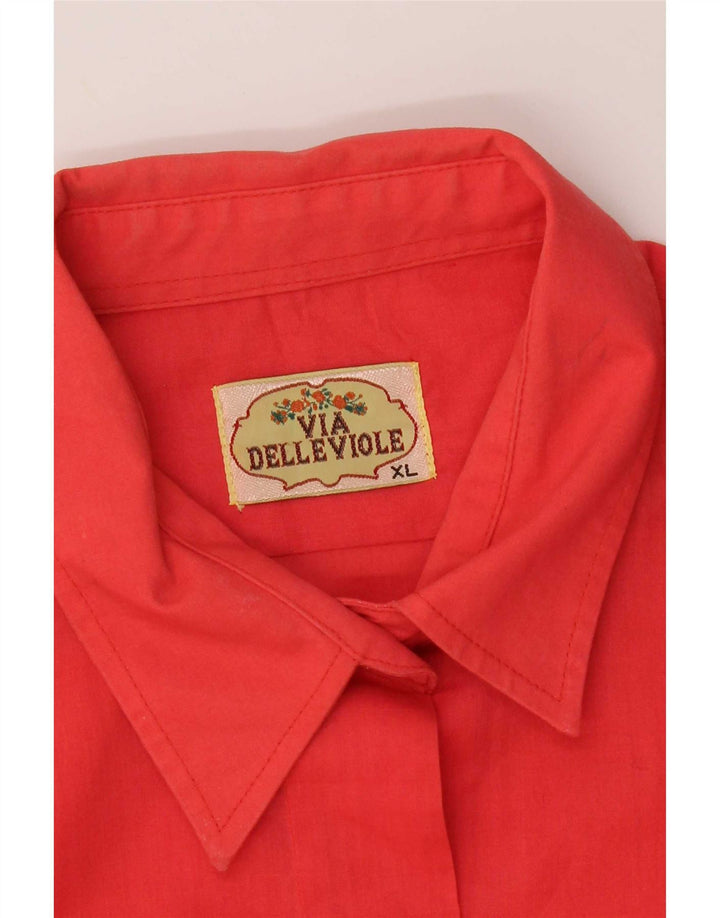 Vintage dameskjorte UK 18 XL Rød