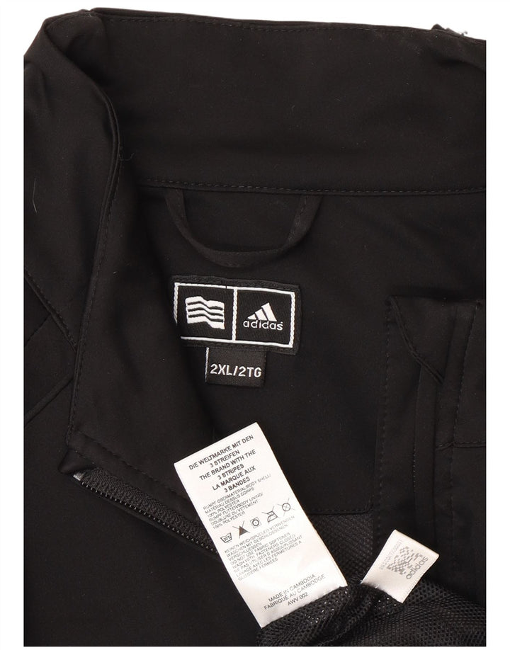 Adidas Herre Clima Proof Træningsdragt Top Jakke 2XL Sort Polyester