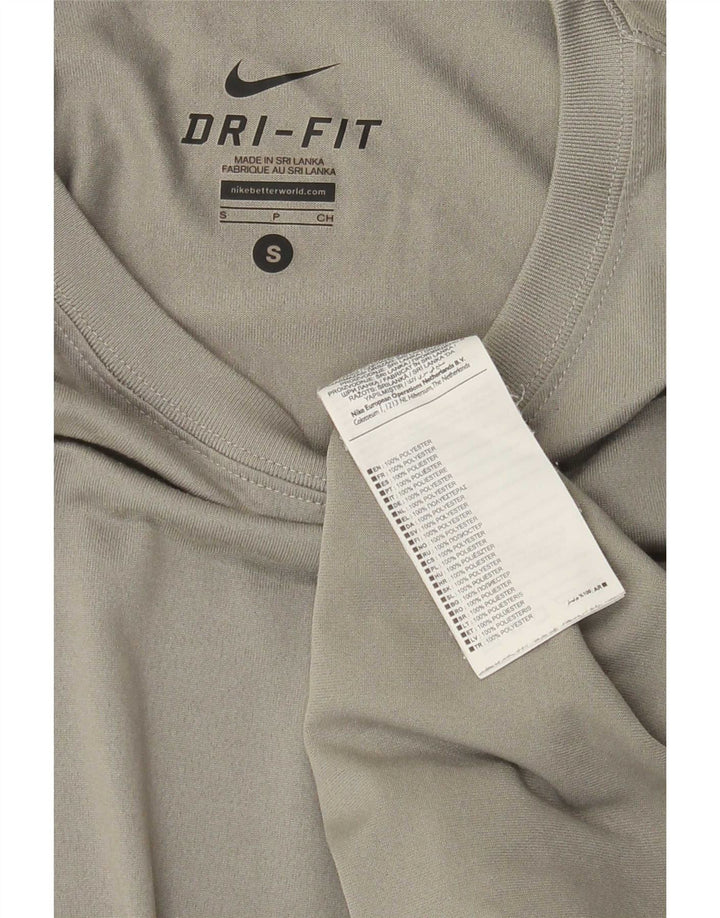 Nike herre Dri Fit T-shirt top lille grå polyester