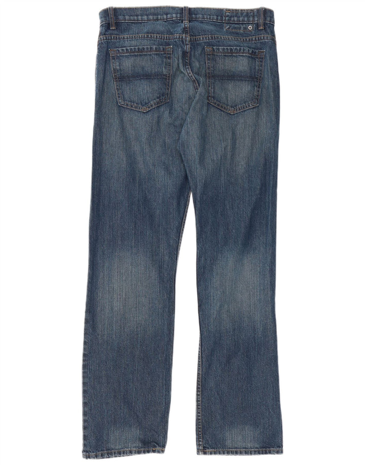 Marks & Spencer Herre Blue Harbor Straight Jeans W36 L33 Blue Cotton