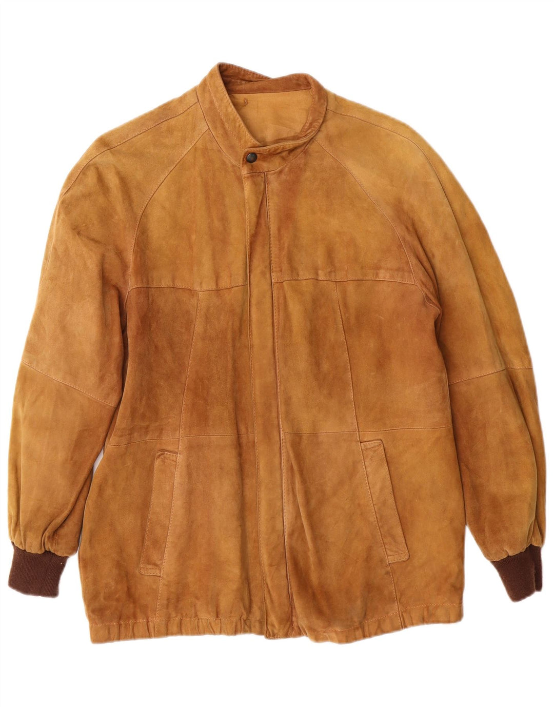 Vintage dame bomber ruskindsjakke UK 12 medium brunt læder