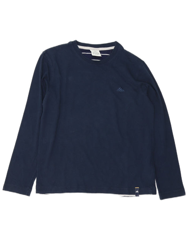 Adidas Herre Top Langærmet UK 36/38 Small Navy Blue Bomuld