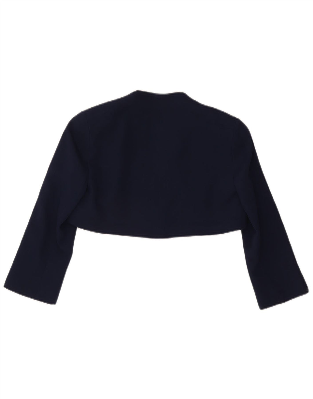 Luisa Spagnoli Dame 3/4 ærmet åben Bolero jakke IT 40 Small Navy Blue