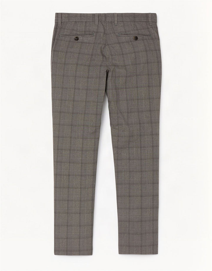 Ted Baker Herre Slim Casual Bukser W32 L31 Grå ternet polyester