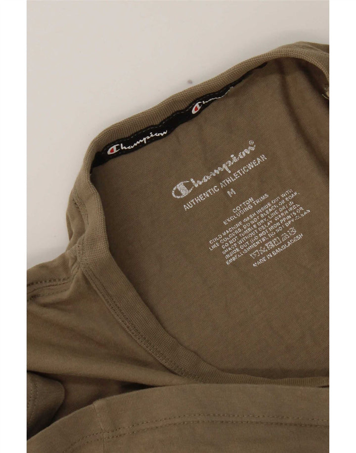 Champion Herre grafisk T-shirt Top Medium Khaki Bomuld