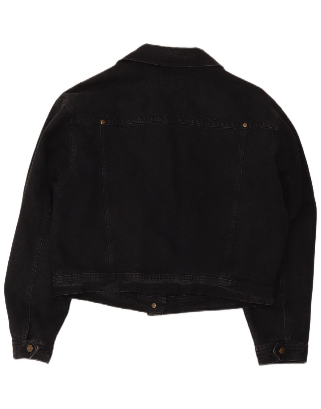 Trussardi Dame Crop Denim Jacket UK 12 Medium Black