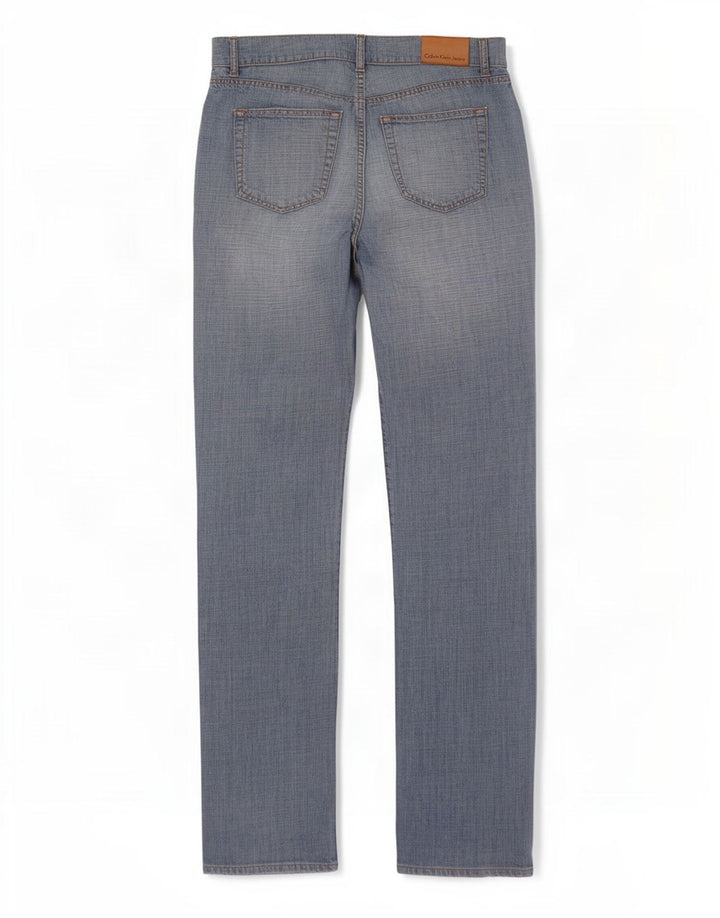 Calvin Klein Straight Jeans til mænd W33 L33 Blå Bomuld