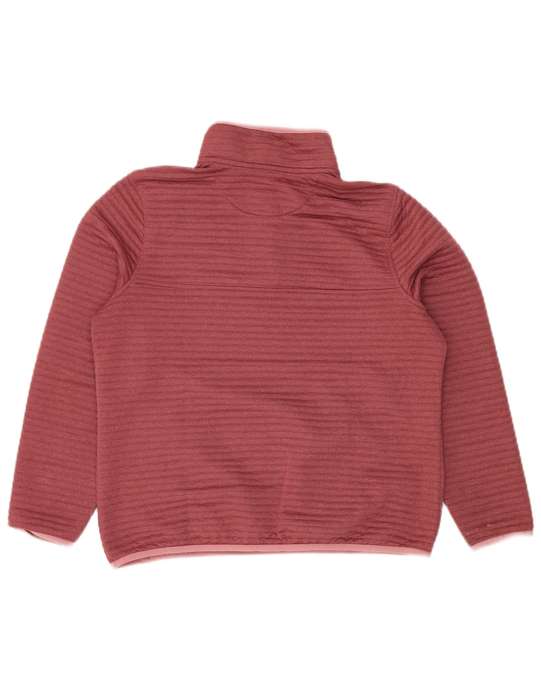 L.L.BEAN Sweatshirt med knaphals til kvinder UK 14 Medium Burgundy