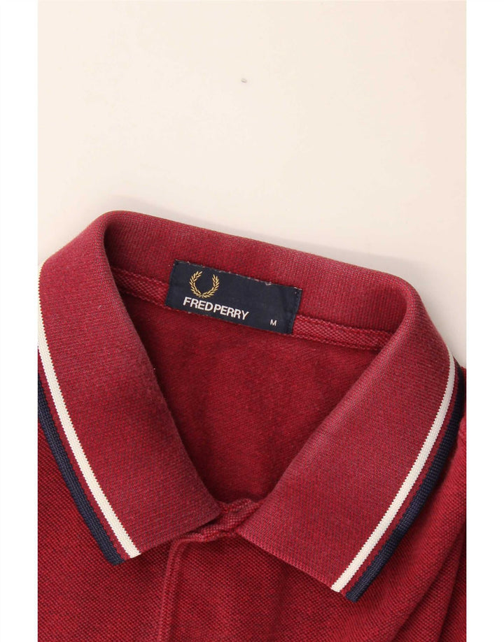 Fred Perry Herre poloshirt Medium Burgundy stribet