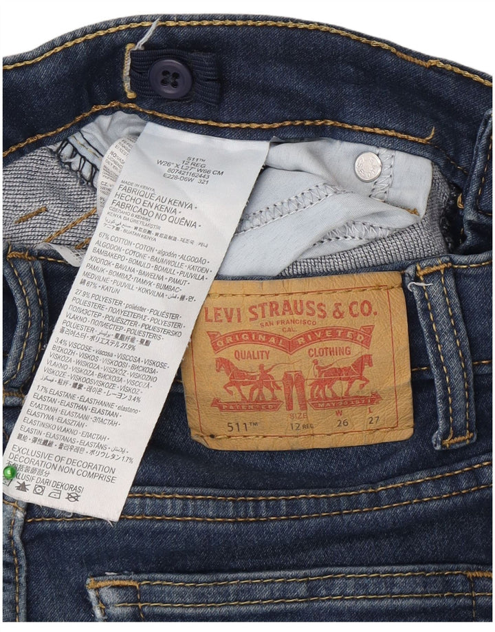 Levi's Boys 511 Slim Jeans 11-12 år W26 L27 Blå Bomuld