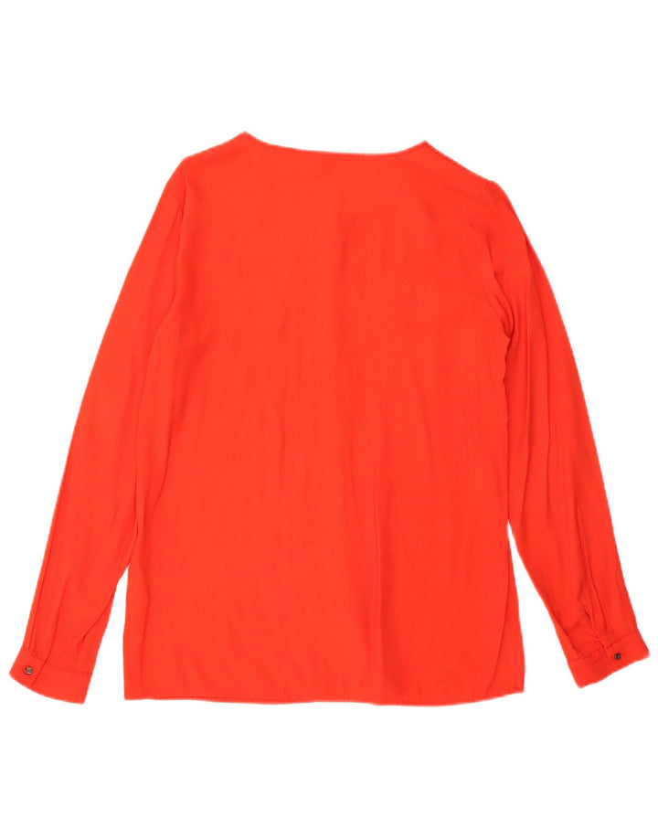 Benetton skjortebluse til kvinder UK 10 Lille rød viskose