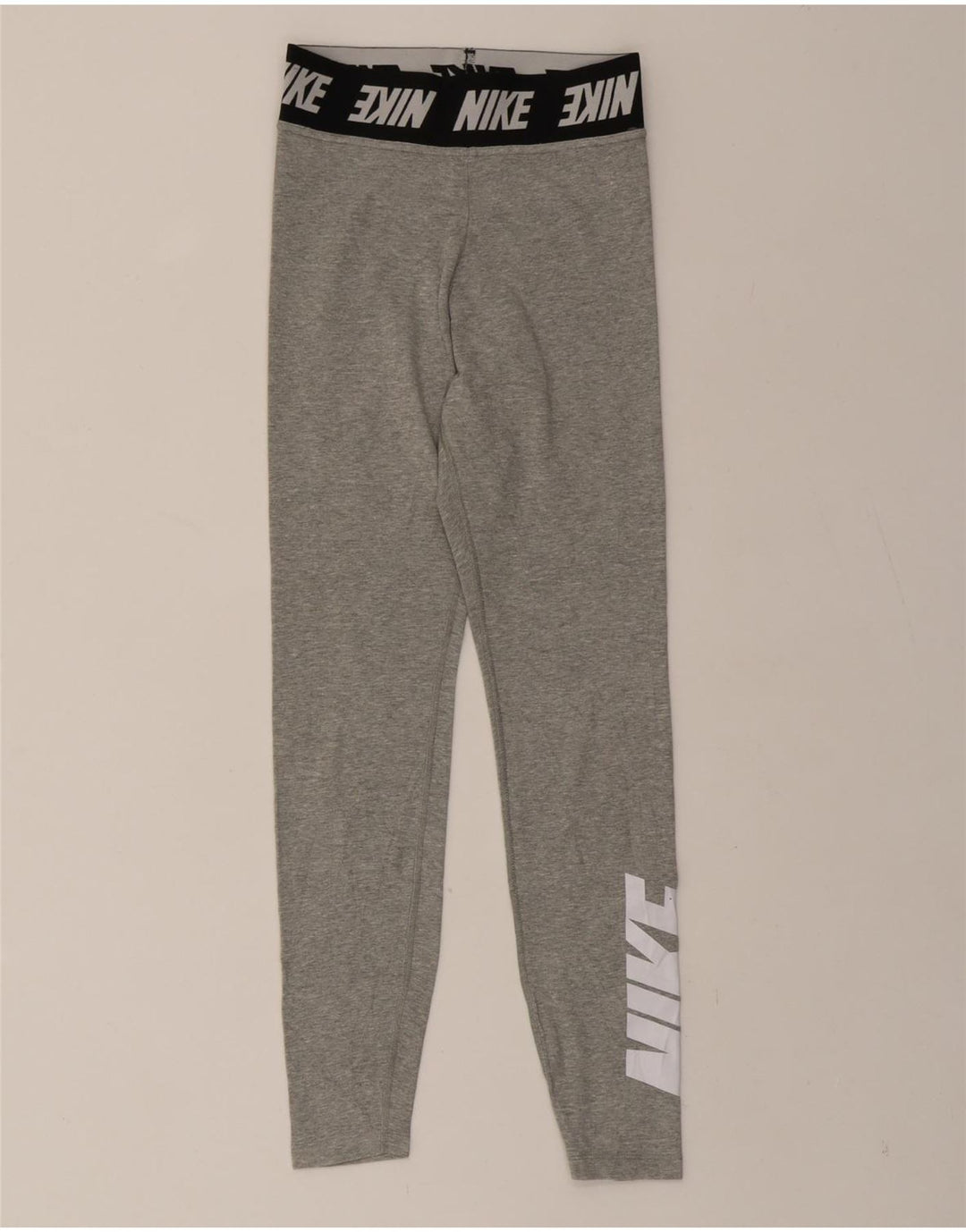 NIKE Womens Graphic Leggings UK 6 XS Grey Cotton Vintage Nike and Second-Hand Nike from Messina Hembry 