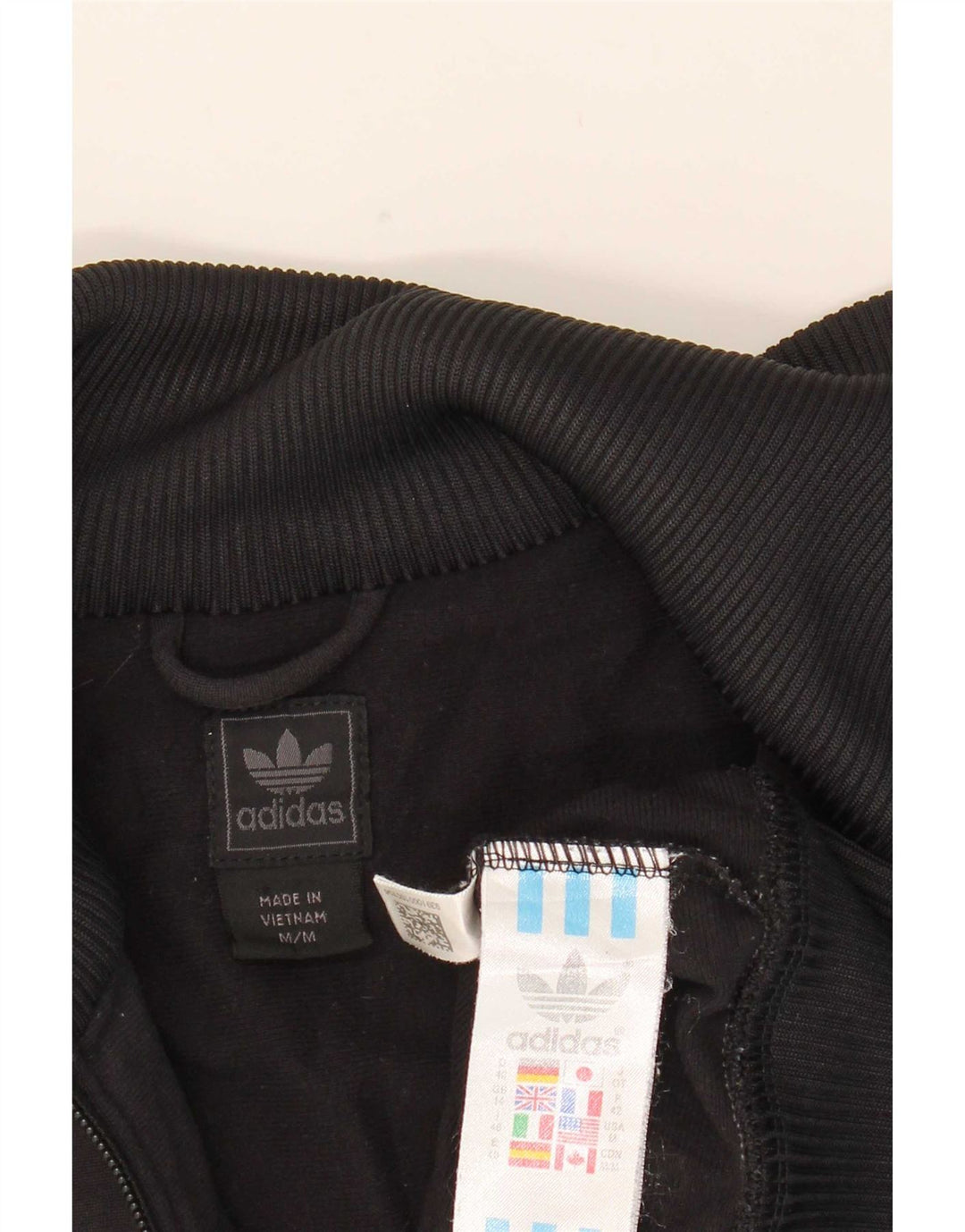 Adidas træningsdragt topjakke til kvinder UK 14 Medium Sort Polyester