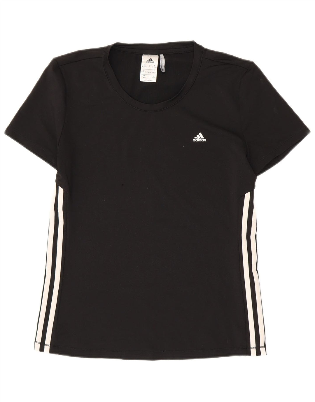 ADIDAS Dame Climalite T-Shirt Top UK 12/14 Medium Sort Polyester
