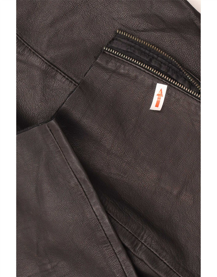 Udvalgte Capri-bukser i imiteret læder EU 38 Medium W29 L22 Sort