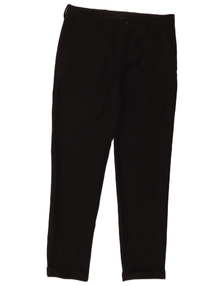 Zara Herre Lige Capri Bukser EU 38 Small W30 L20 Sort