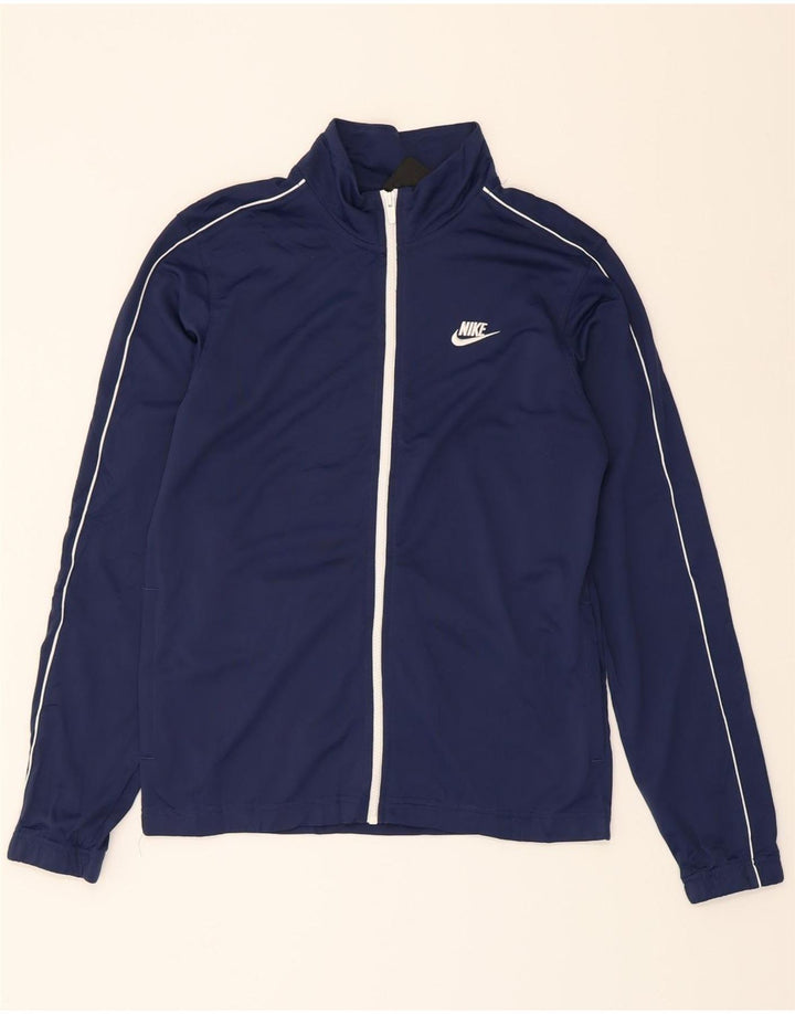 NIKE Mens Tracksuit Top Jacket Small Navy Blue Polyester Vintage Nike and Second-Hand Nike from Messina Hembry 