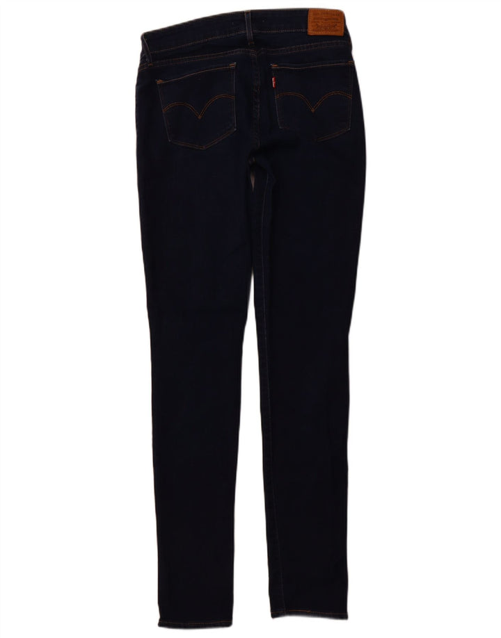 LEVI'S Dame 711 Skinny Jeans W28 L32 Marineblå Bomuld